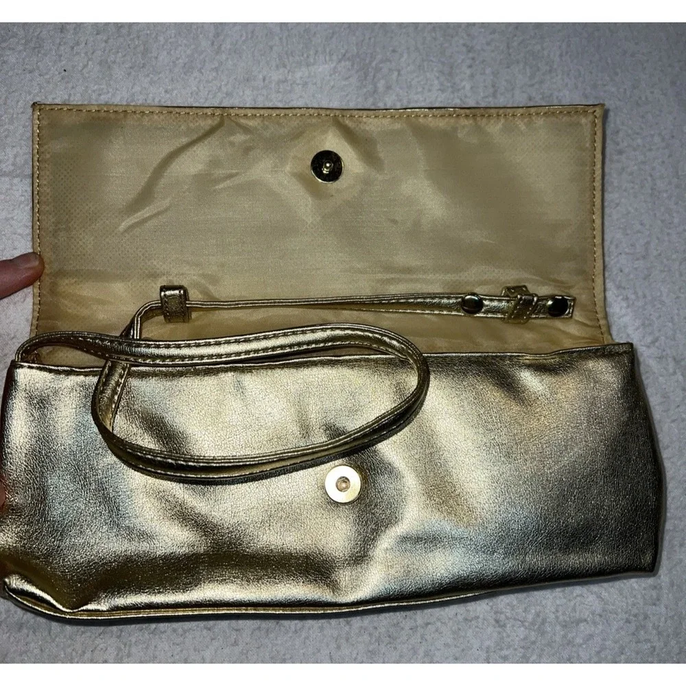 Festive / Party Bag & Purse VTG Tote Bag 2PC Set Gold Metallic Sequins‎ NWOT NEW